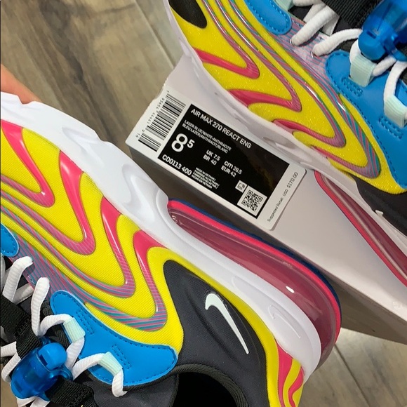 NIKE AIR MAX 270 REACT ENG laser blue/white-anthra - Picture 4 of 16